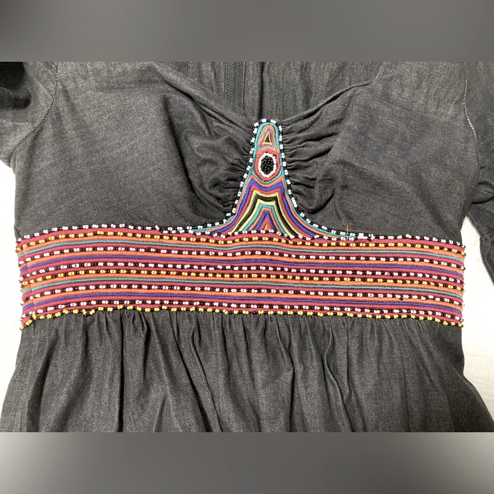 Vava by Joy Han Black Flutter Sleeve Beaded Dress- - Size Small - Picture 12 of 12